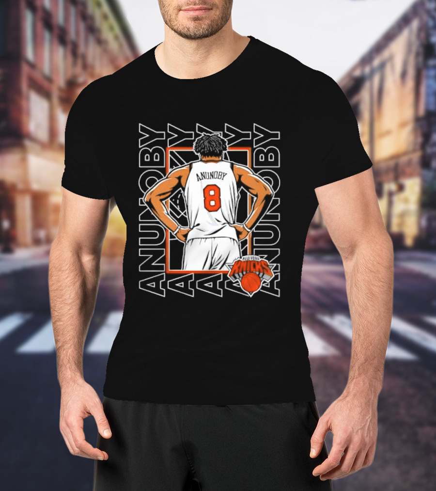 Anunoby New York Number 8 Basketball Player Knicks T-Shirt