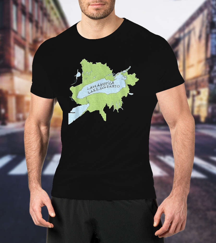 Lake America Lake Ontario Geography Humor Map T-Shirt