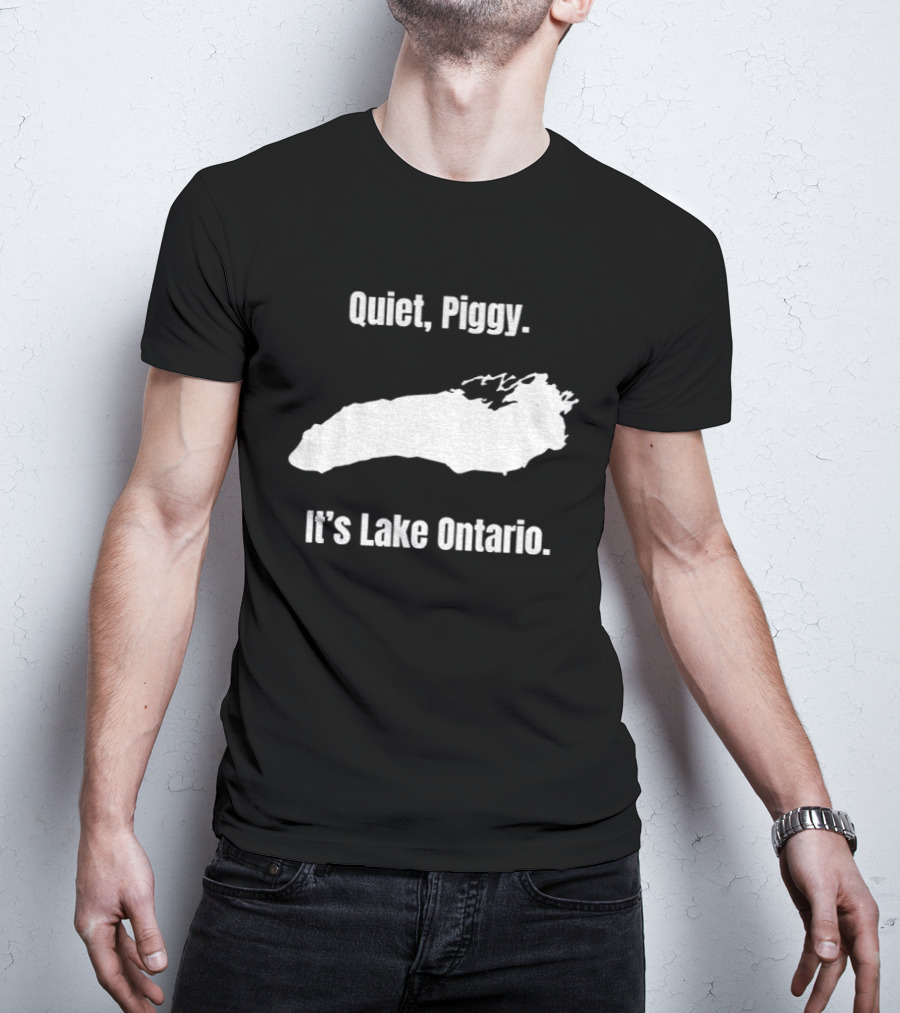 Quiet Piggy It's Lake Ontario Support Canada Map T-Shirt