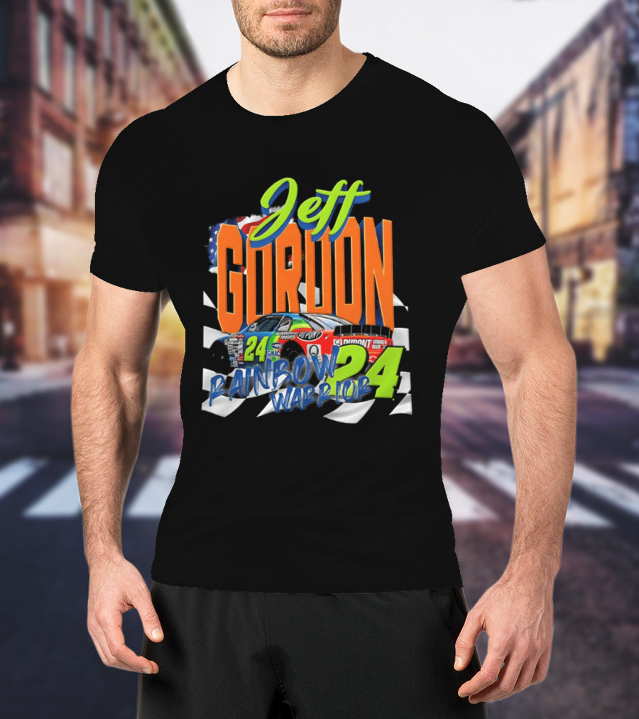 Jeff Gordon 24 Rainbow Warrior DuPont Chevrolet NASCAR Racing T-Shirt