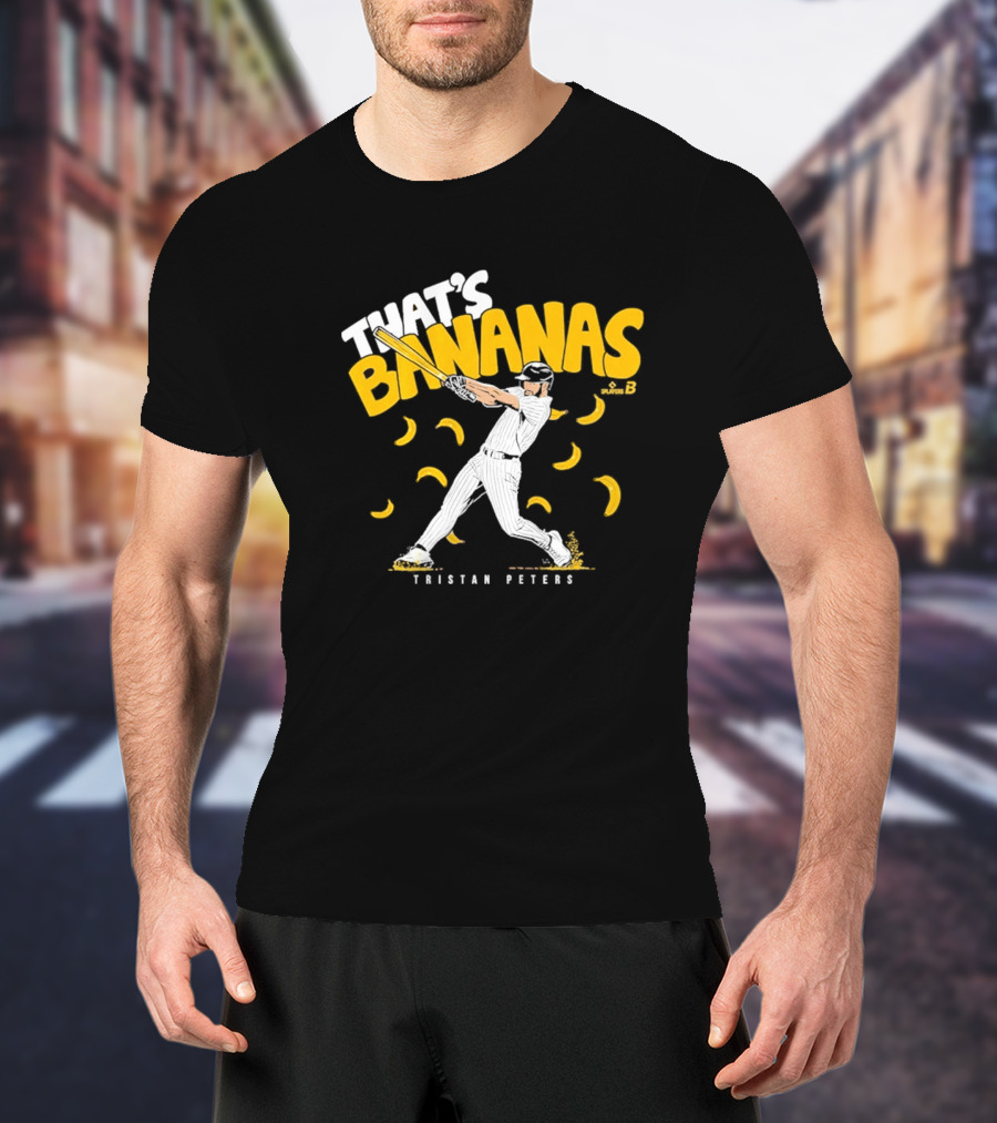 Tristan Peters That's Bananas Baseball Hitter With Bananas T-Shirt