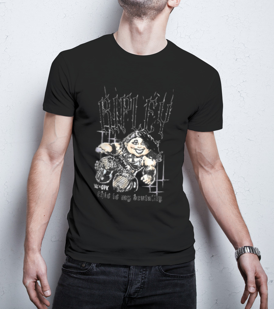 WWE GPK Ripley This Is My Brutality Female Wrestler Cartoon Caricature T-Shirt