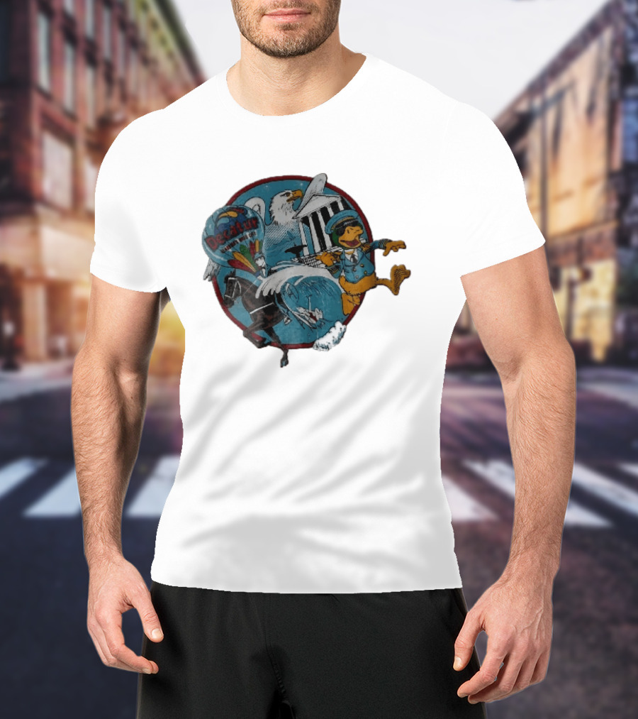 Decatur Alabama River City Cartoon Duck Horse Eagle Balloon T-Shirt
