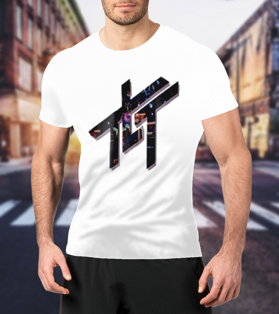 Living Tombstone Monogram Stage Lights 3D Purple Shadow T-Shirt