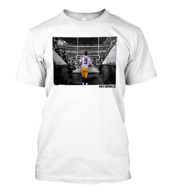 Lsu Tigers NCAA Burreaux Football Player Walking Stadium Tunnel Pay Homage T-Shirt