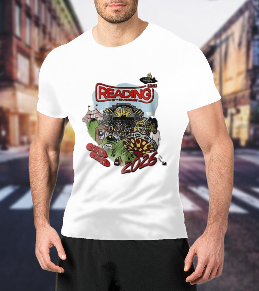 Reading 27 30 August 2026 Bycp Cartoon Crowd Concert Stage Ride Tent T-Shirt