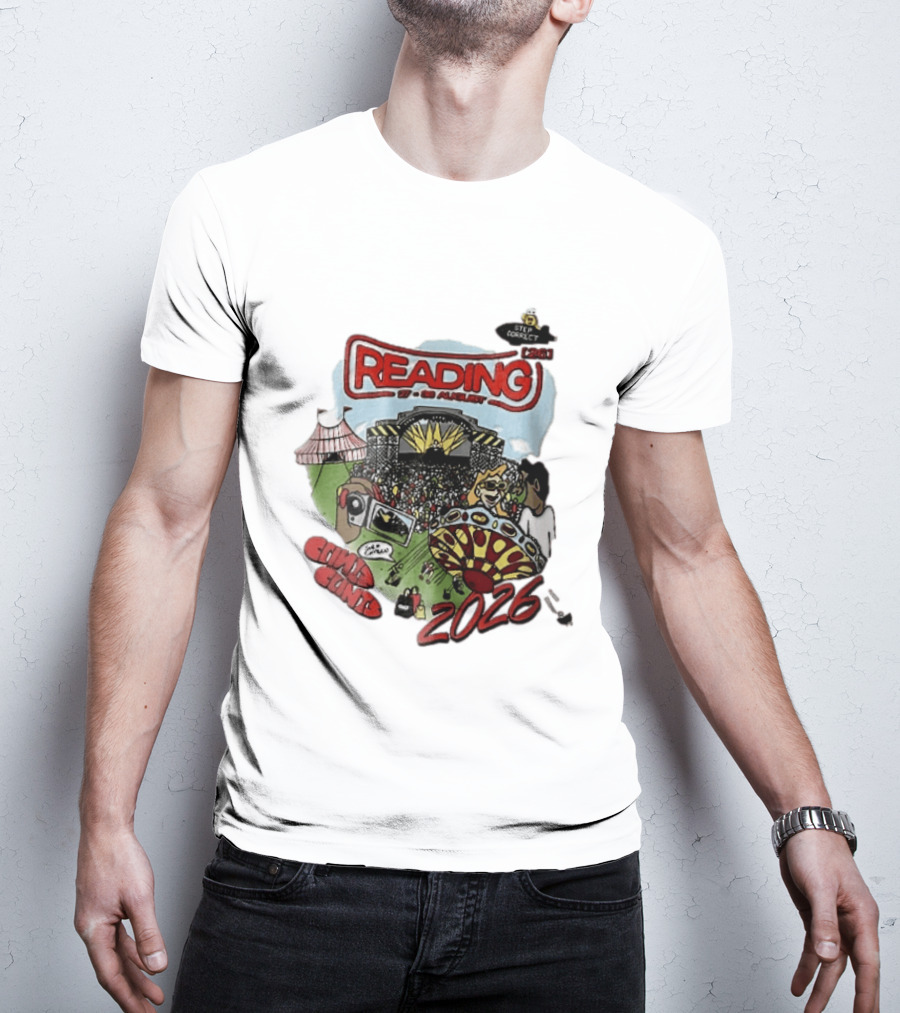 Reading 27 30 August 2026 Bycp Cartoon Crowd Concert Stage Ride Tent T-Shirt