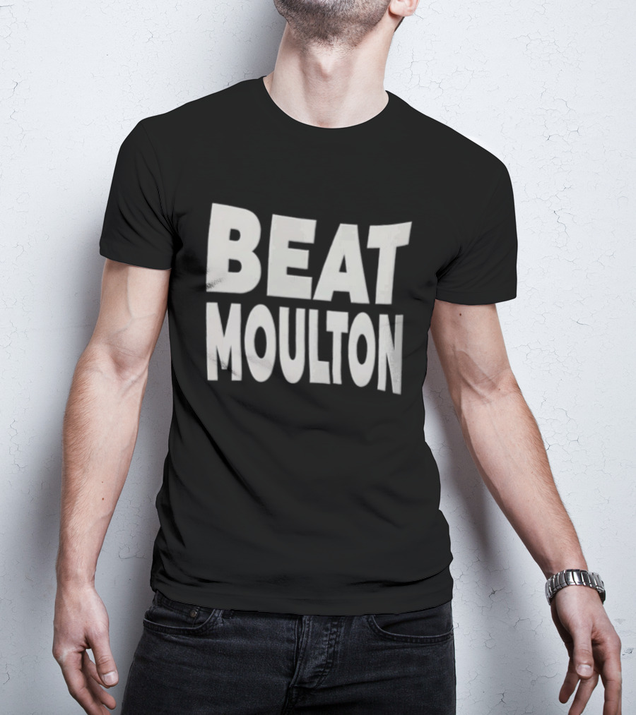 Beat Moulton White Block Lettering T-Shirt