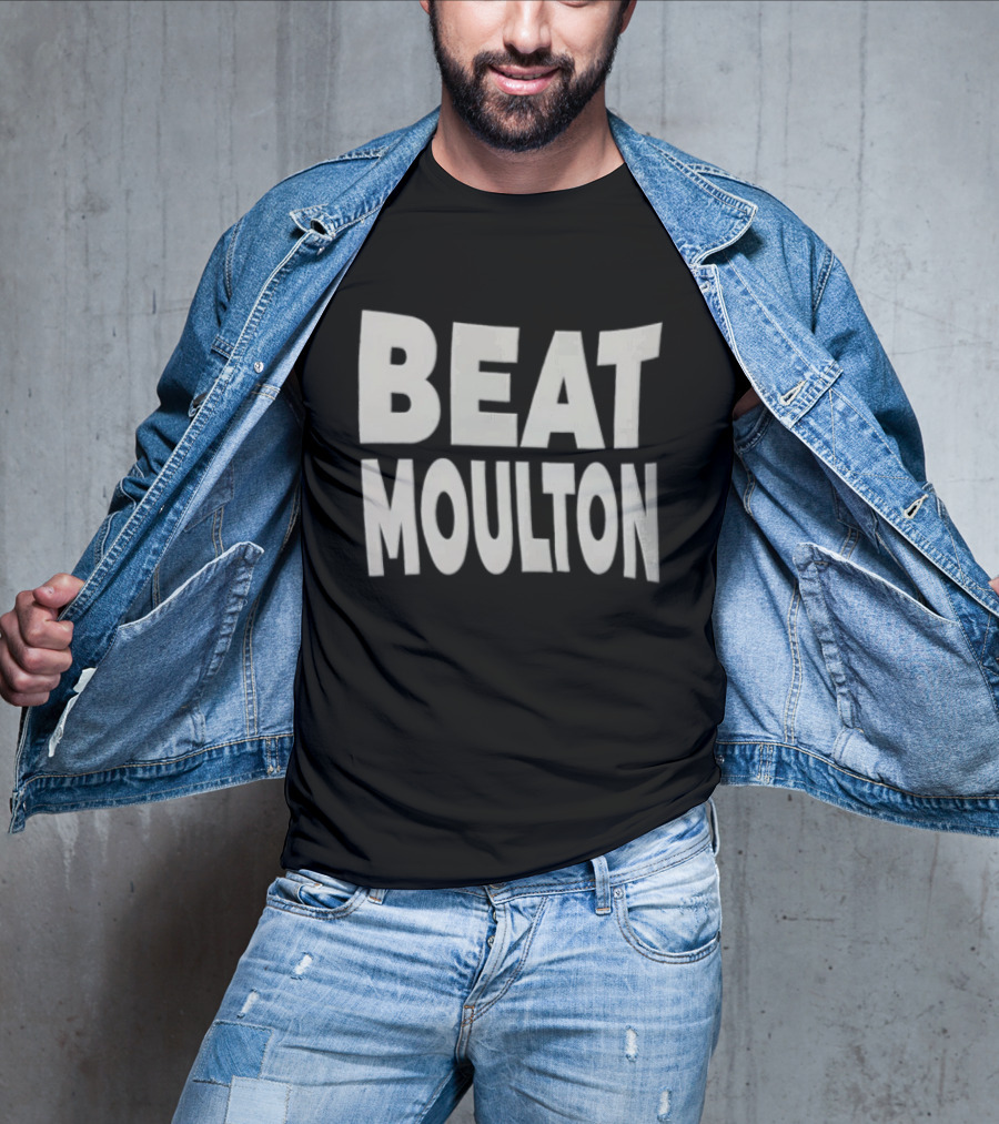 Beat Moulton White Block Lettering T-Shirt