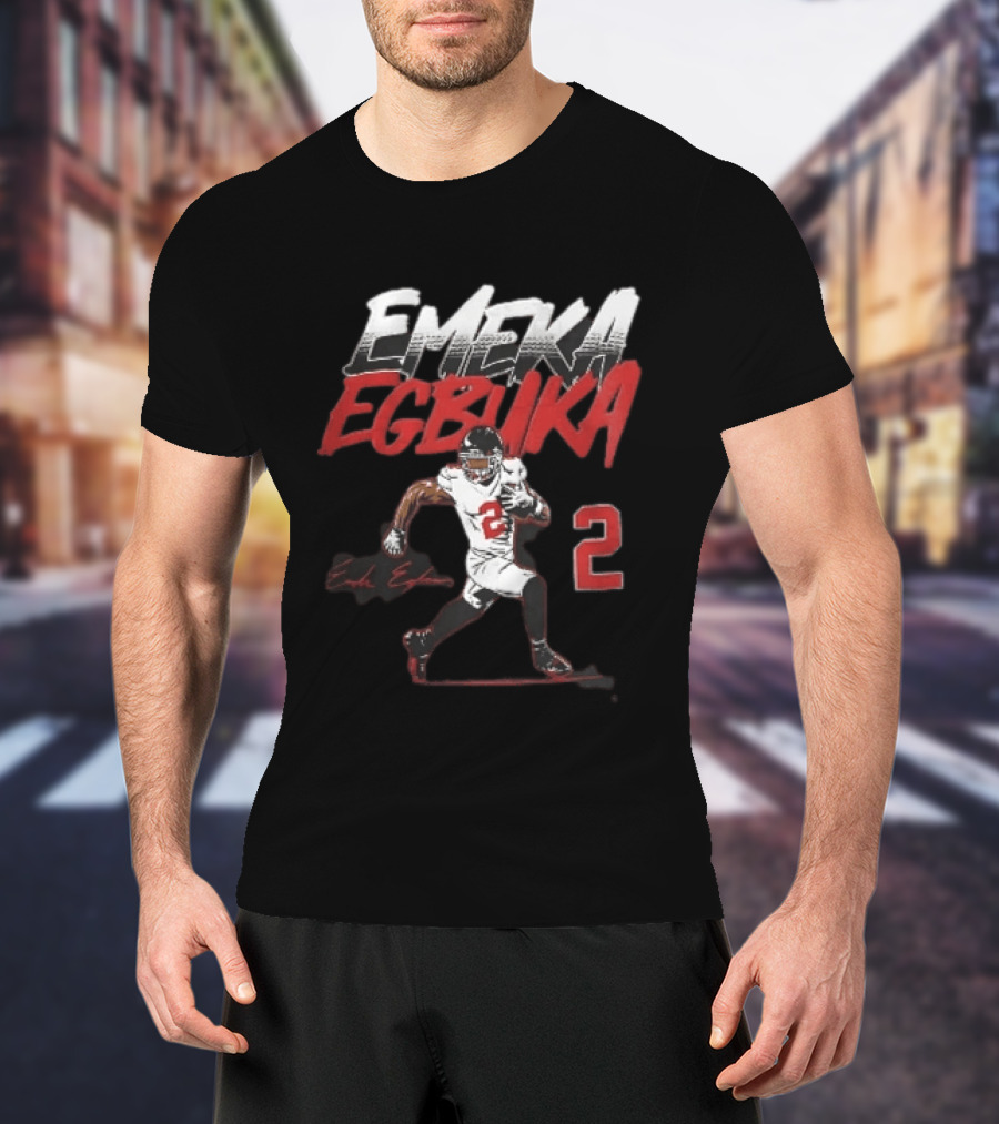 Emeka Egbuka 2 Football Player Running Action Image T-Shirt