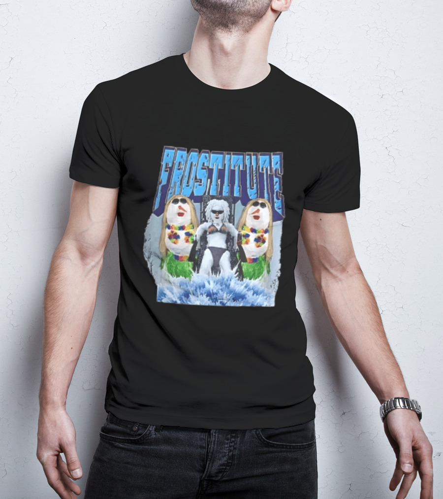 Frostitute Snowmen Bikini Wigs Sunglasses Ice Splash T-Shirt
