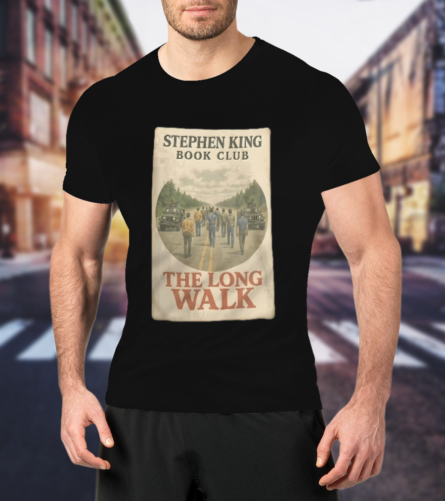 Stephen King Book Club The Long Walk Highway Military Jeeps T-Shirt