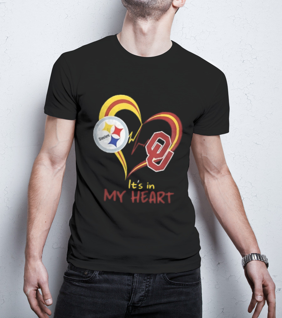 Pittsburgh Steelers Oklahoma Sooners It's In My Heart T-Shirt