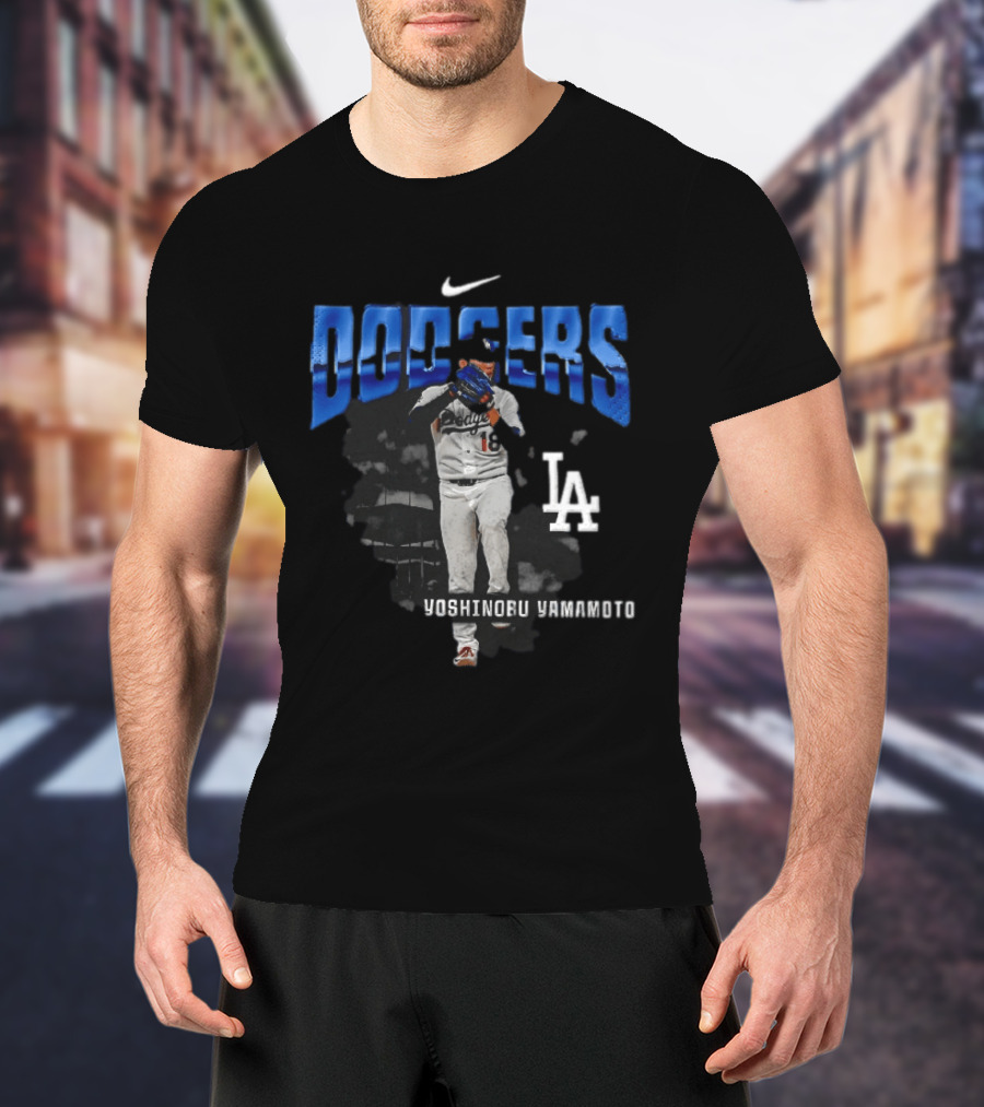 Yoshinobu Yamamoto Los Angeles Dodgers Nike LA Baseball T-Shirt