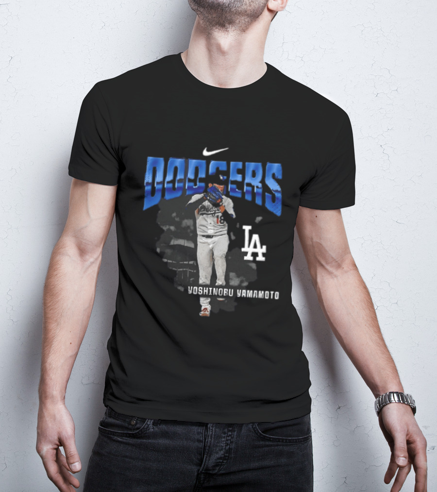 Yoshinobu Yamamoto Los Angeles Dodgers Nike LA Baseball T-Shirt