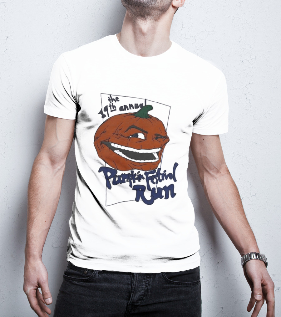 19th Annual The Pumpkin Festival Run Halloween Event Laughing Pumpkin T-Shirt