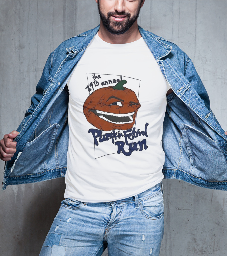 19th Annual The Pumpkin Festival Run Halloween Event Laughing Pumpkin T-Shirt