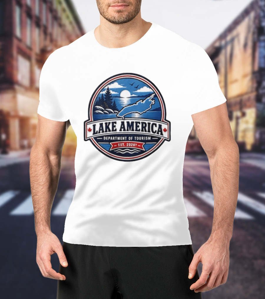 Lake America Department Of Tourism Est 20287 Nature Scenic T-Shirt