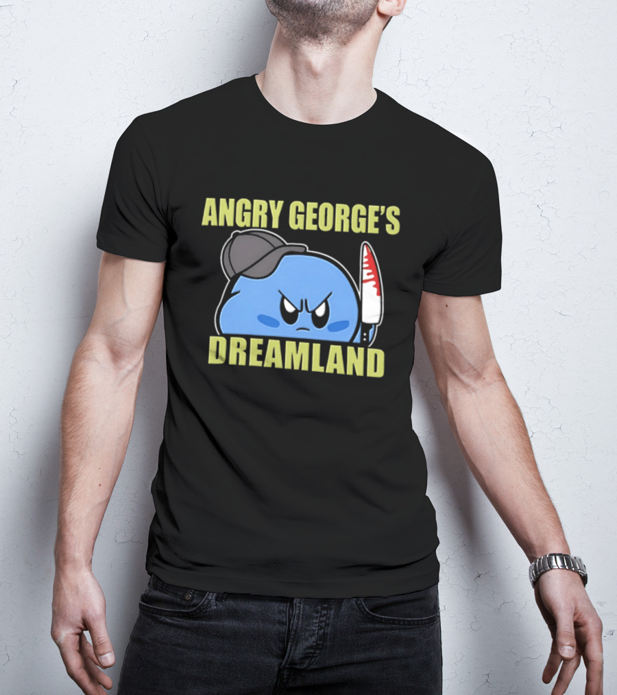 Angry George's Dreamland Kirby With Knife And Hat T-Shirt
