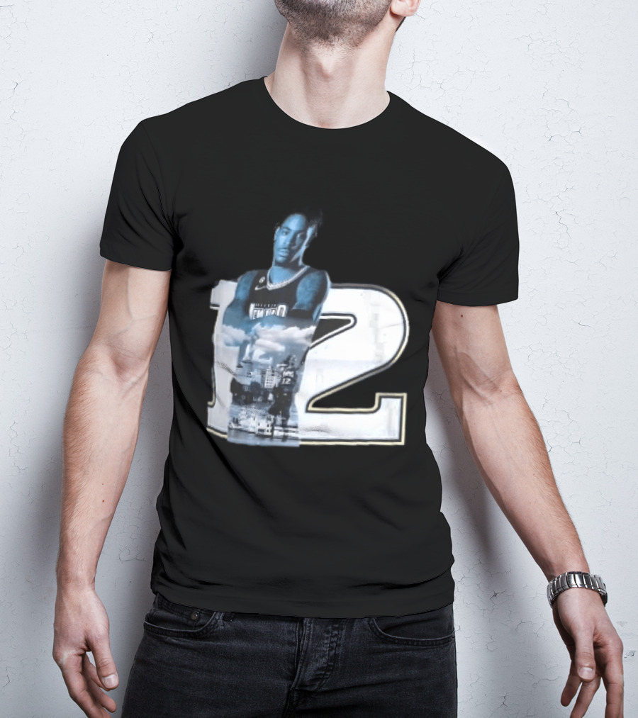 Essentials Ja Morant Black Memphis Grizzlies Player Number 12 T-Shirt