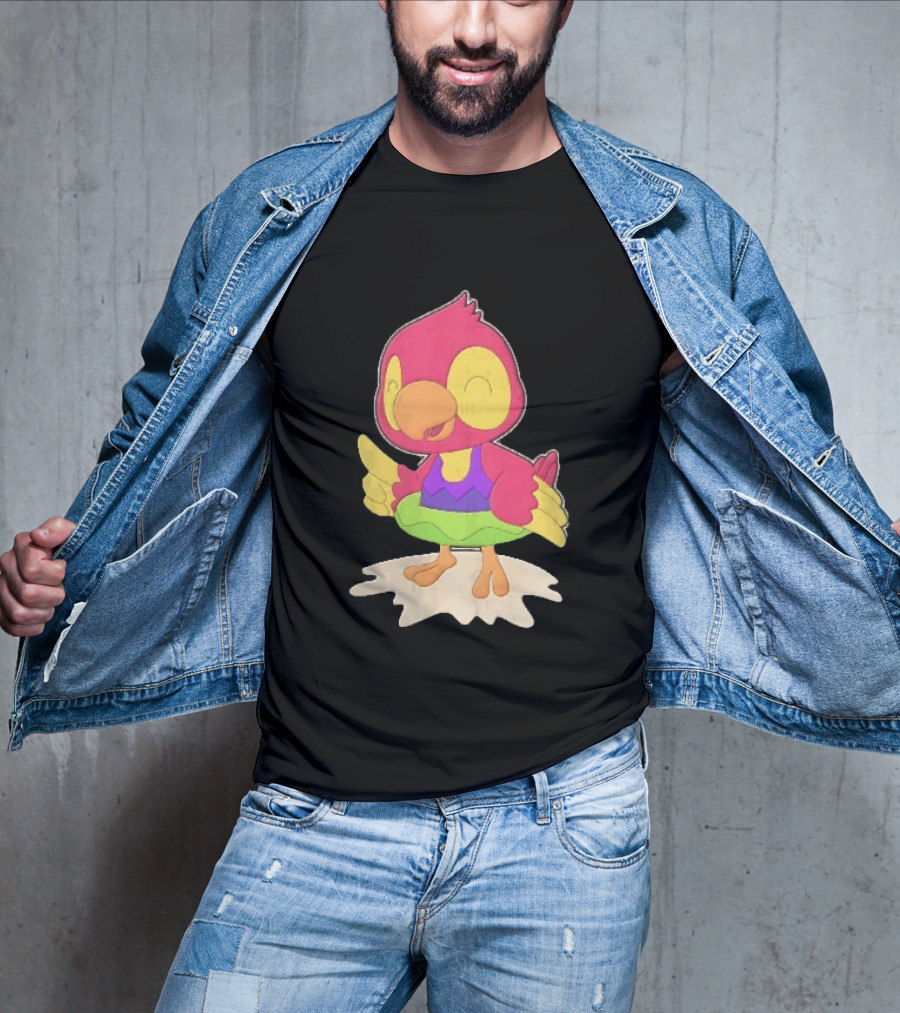 Parrot Inflatable Float Summer Fun Bird T-Shirt