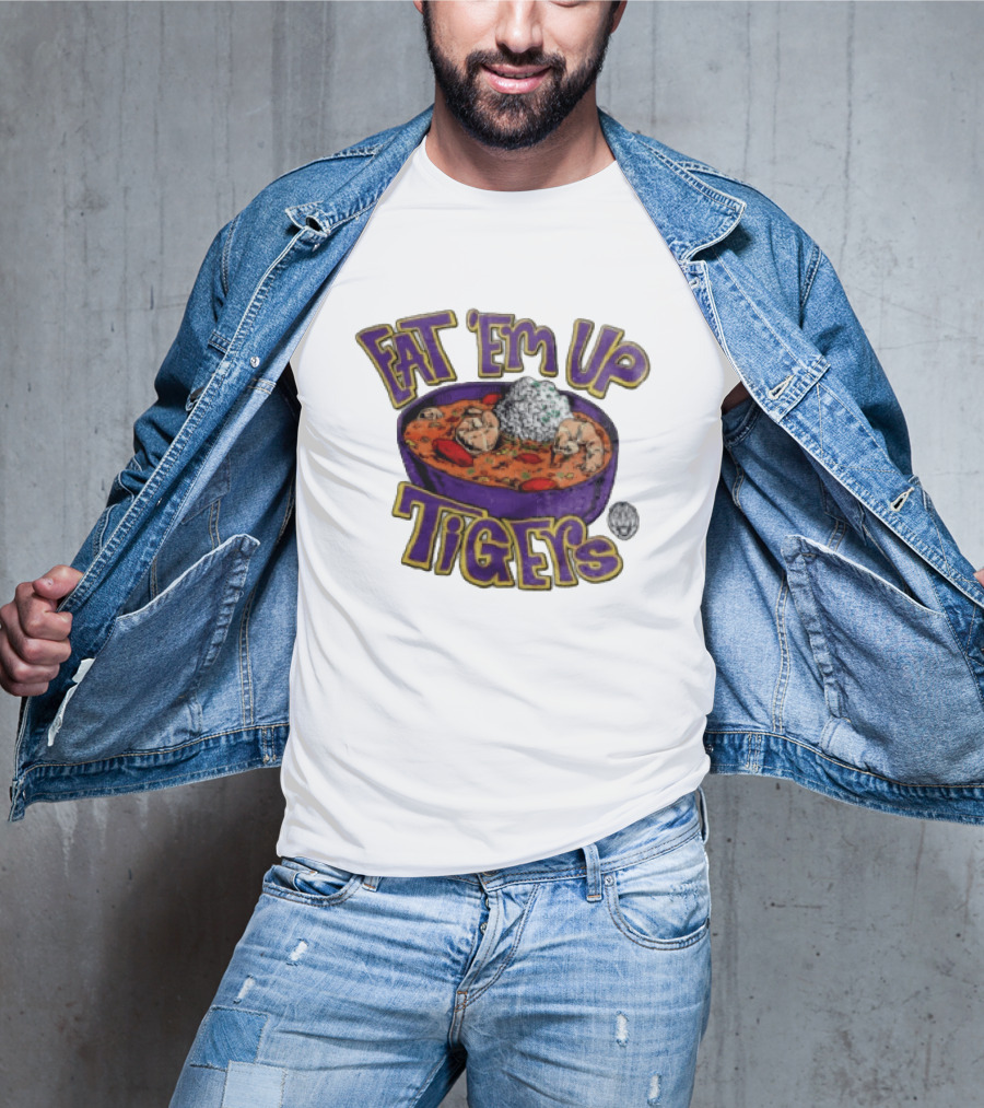 LSU Tigers Eat 'Em Up Jambalaya Purple Bowl Sports T-Shirt