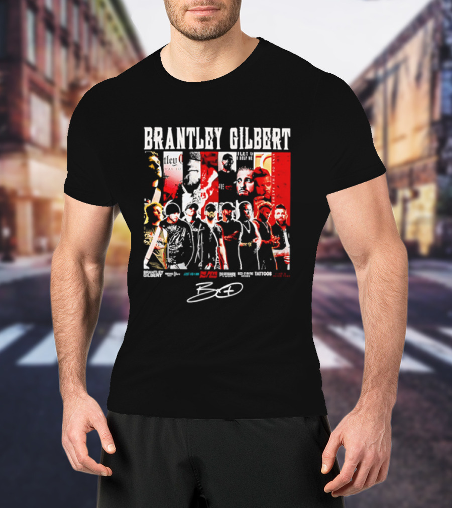 Brantley Gilbert Live Tour Band Sins Of The Father The Devil Don't Sleep Signature T-Shirt
