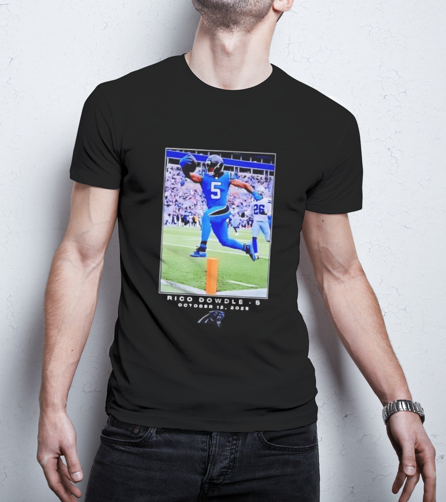 Carolina Panthers Rico Dowdle 5 Touchdown October 12 2025 T-Shirt