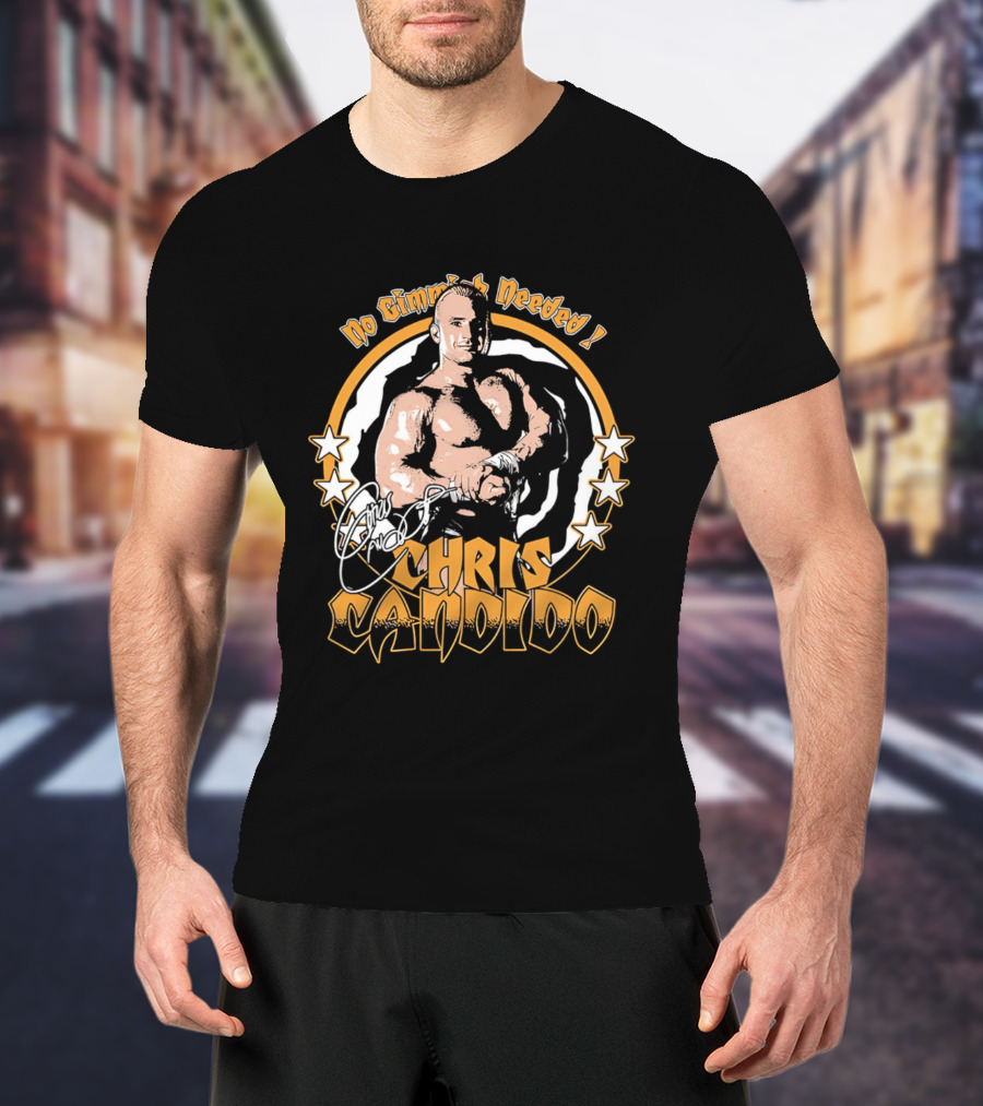 Chris Candido No Gimmicks Needed Stars Circle T-Shirt