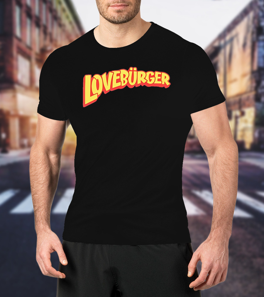 LOVEBURGER Colorful Retro Style Branding T-Shirt