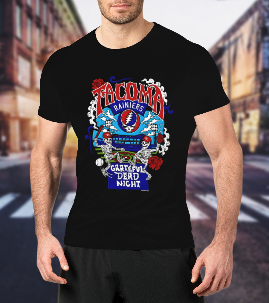 Tacoma Rainiers Grateful Dead Night 2026 Baseball Skulls Stadium T-Shirt