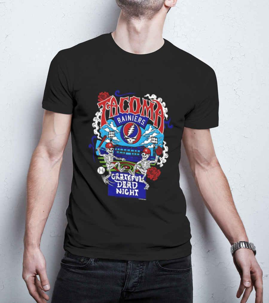 Tacoma Rainiers Grateful Dead Night 2026 Baseball Skulls Stadium T-Shirt