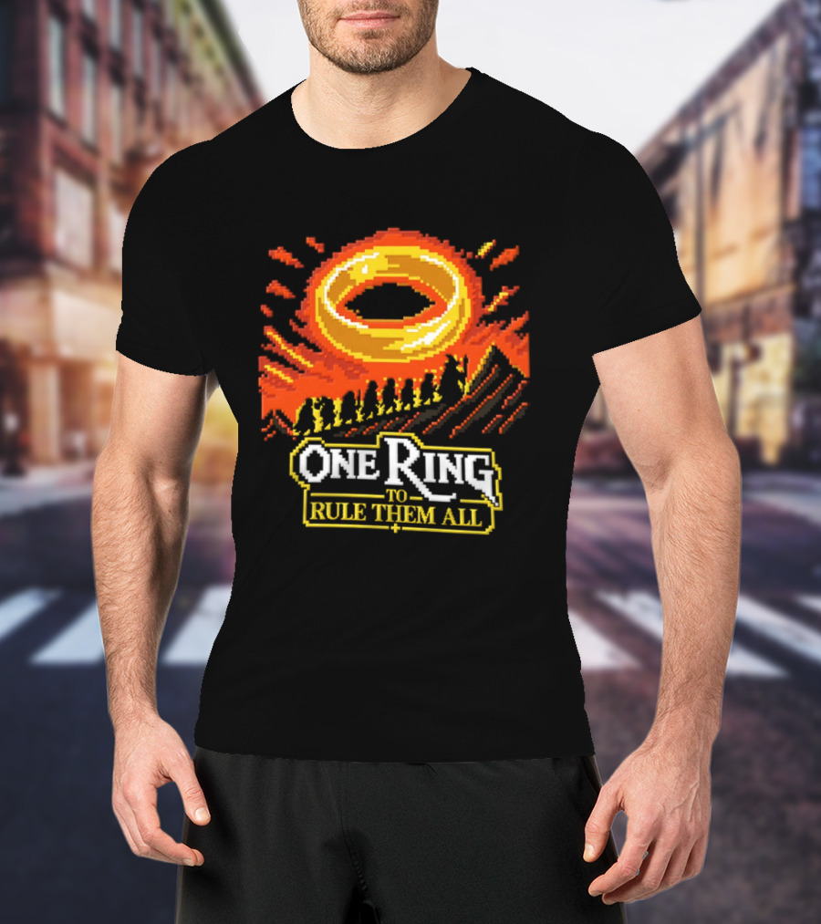 One Ring To Rule Them All Pixel Art Fantasy Adventure T-Shirt