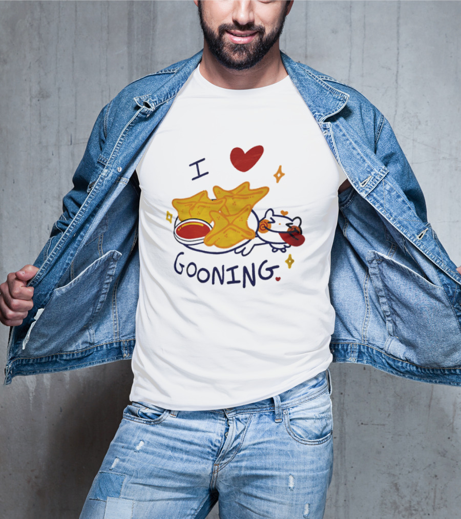 I Love Gooning Nachos Cat Fun T-Shirt