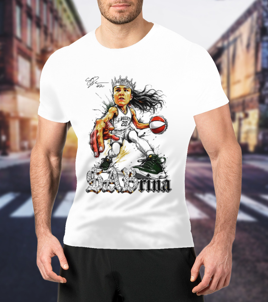 Sabrina 20 Liberty Basketball Player Art Slam Dunk T-Shirt