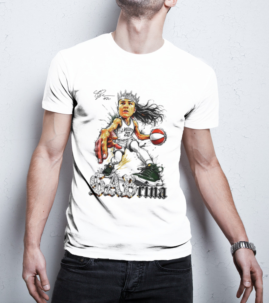Sabrina 20 Liberty Basketball Player Art Slam Dunk T-Shirt