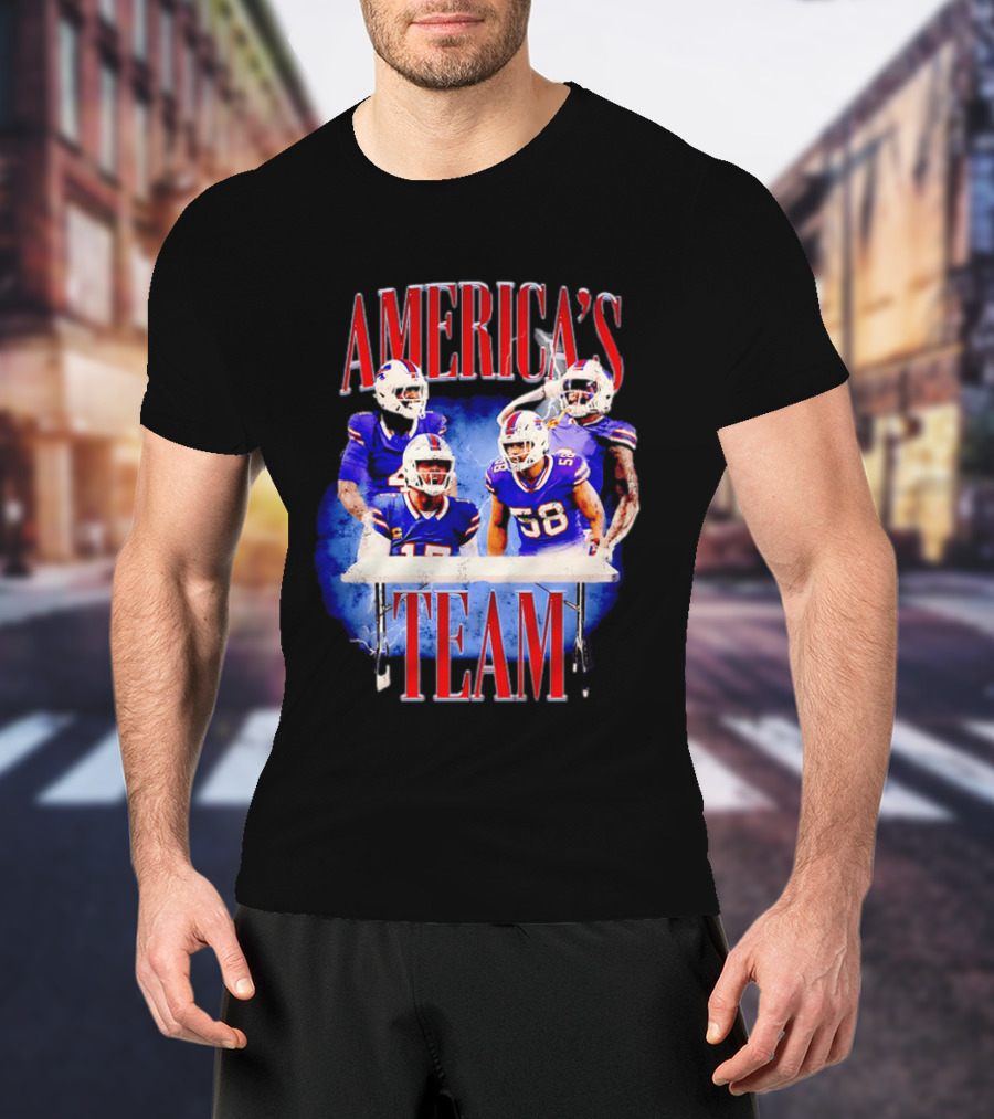 Buffalo Bills America's Team Players Table Celebration T-Shirt