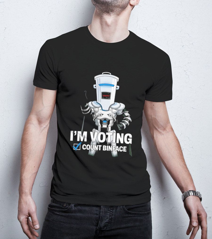 I'm Voting Count Binface Bin Farage Election Humor T-Shirt
