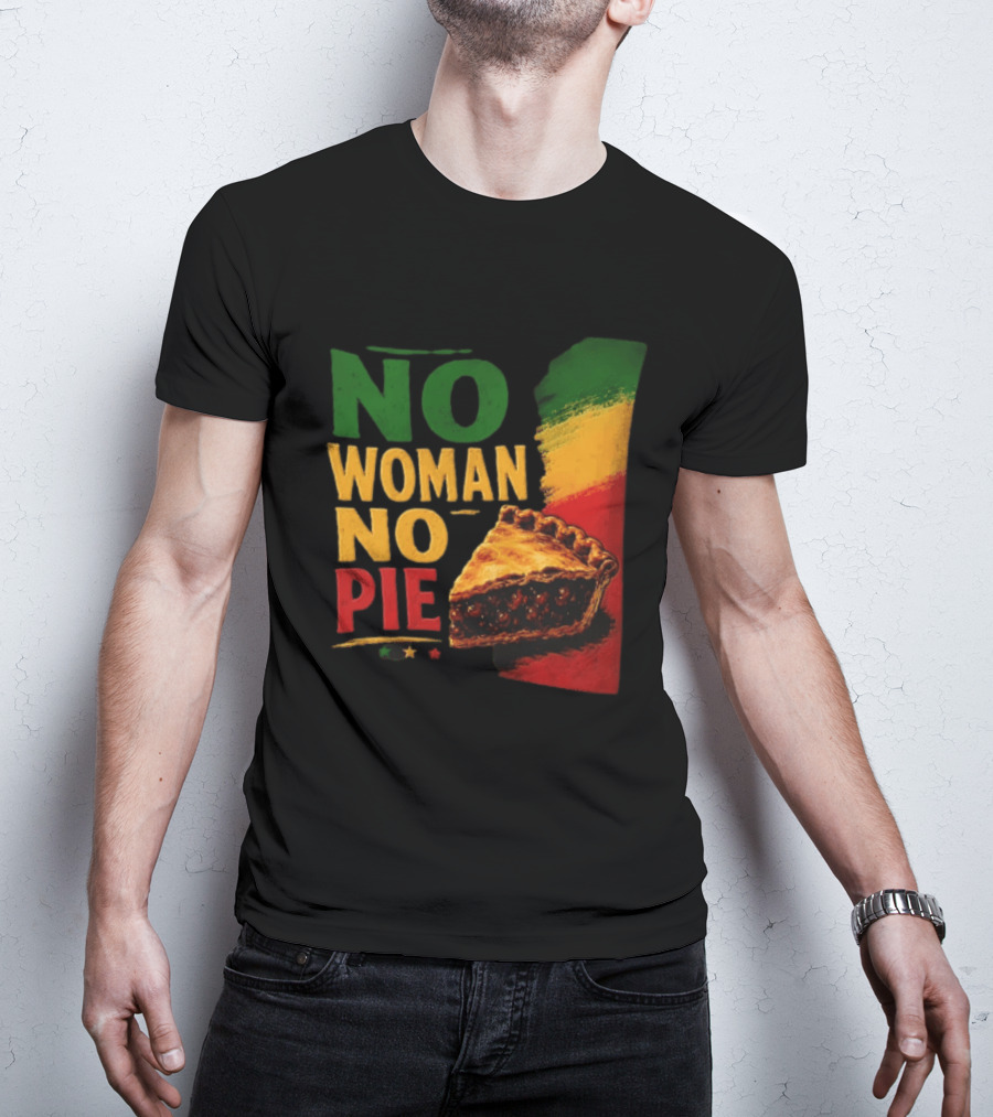 No Woman No Pie Cherry Pastry Rasta T-Shirt