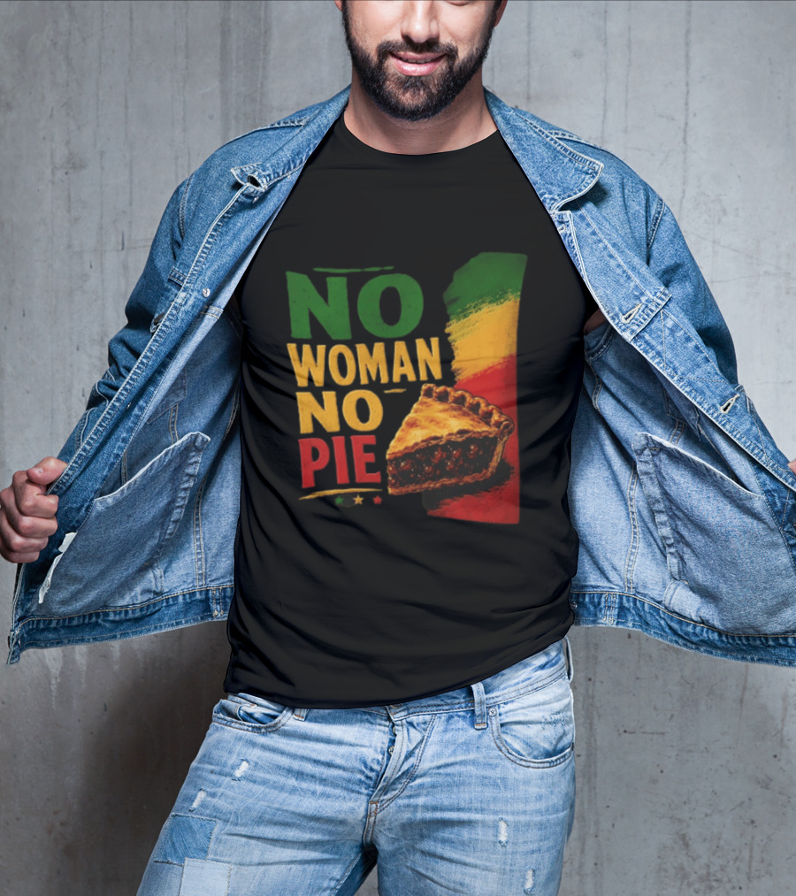 No Woman No Pie Cherry Pastry Rasta T-Shirt