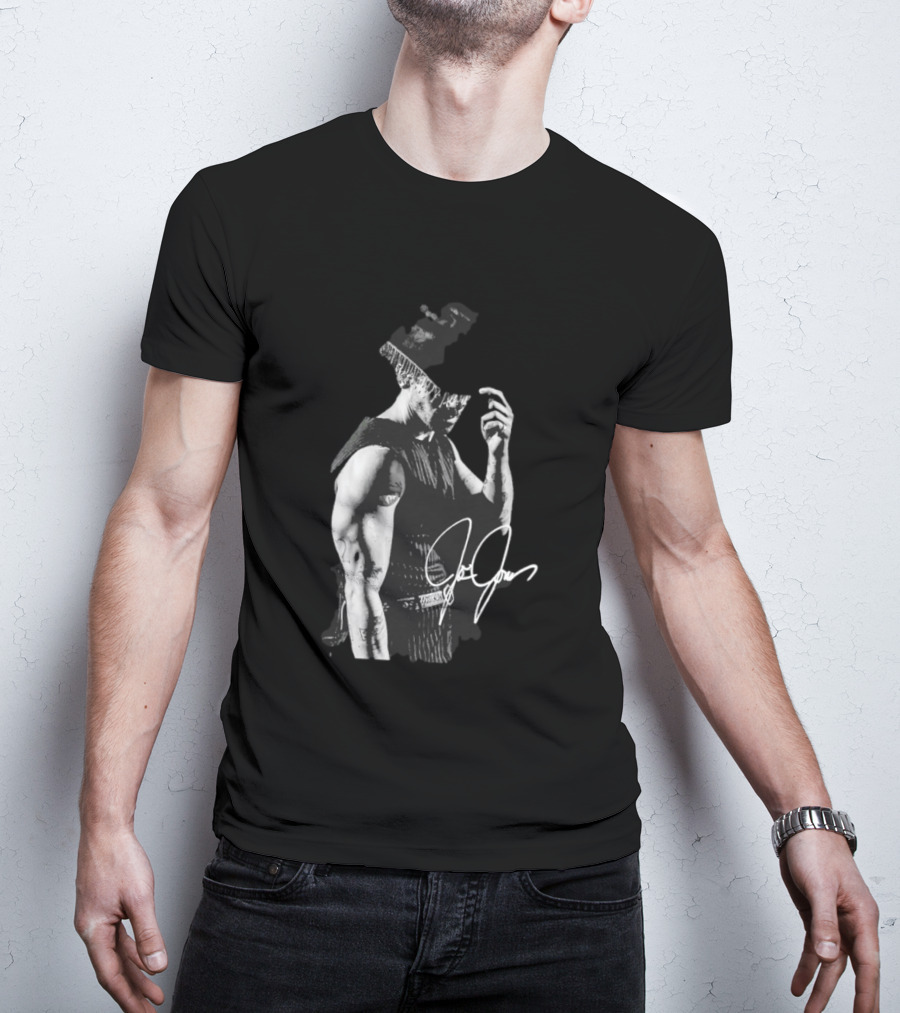 Joe Jonas Signature Black And White Cowboy Hat T-Shirt