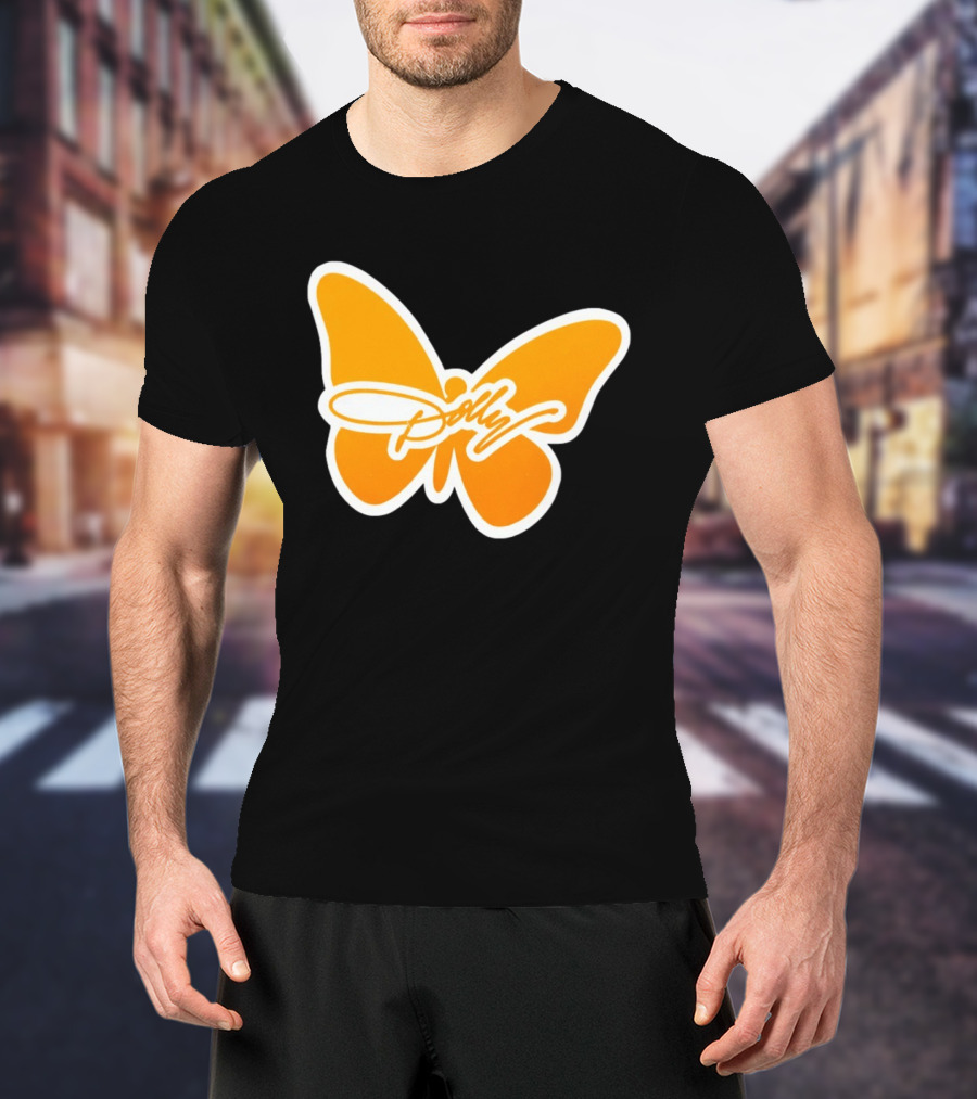 Tennessee Dolly Parton Butterfly Heritage Football T-Shirt