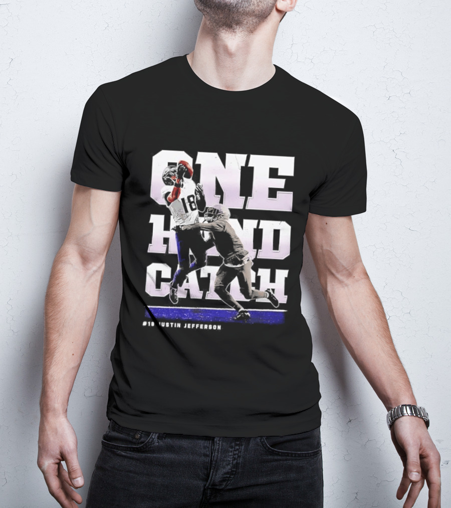 One Hand Catch Justin Jefferson Minnesota T-Shirt