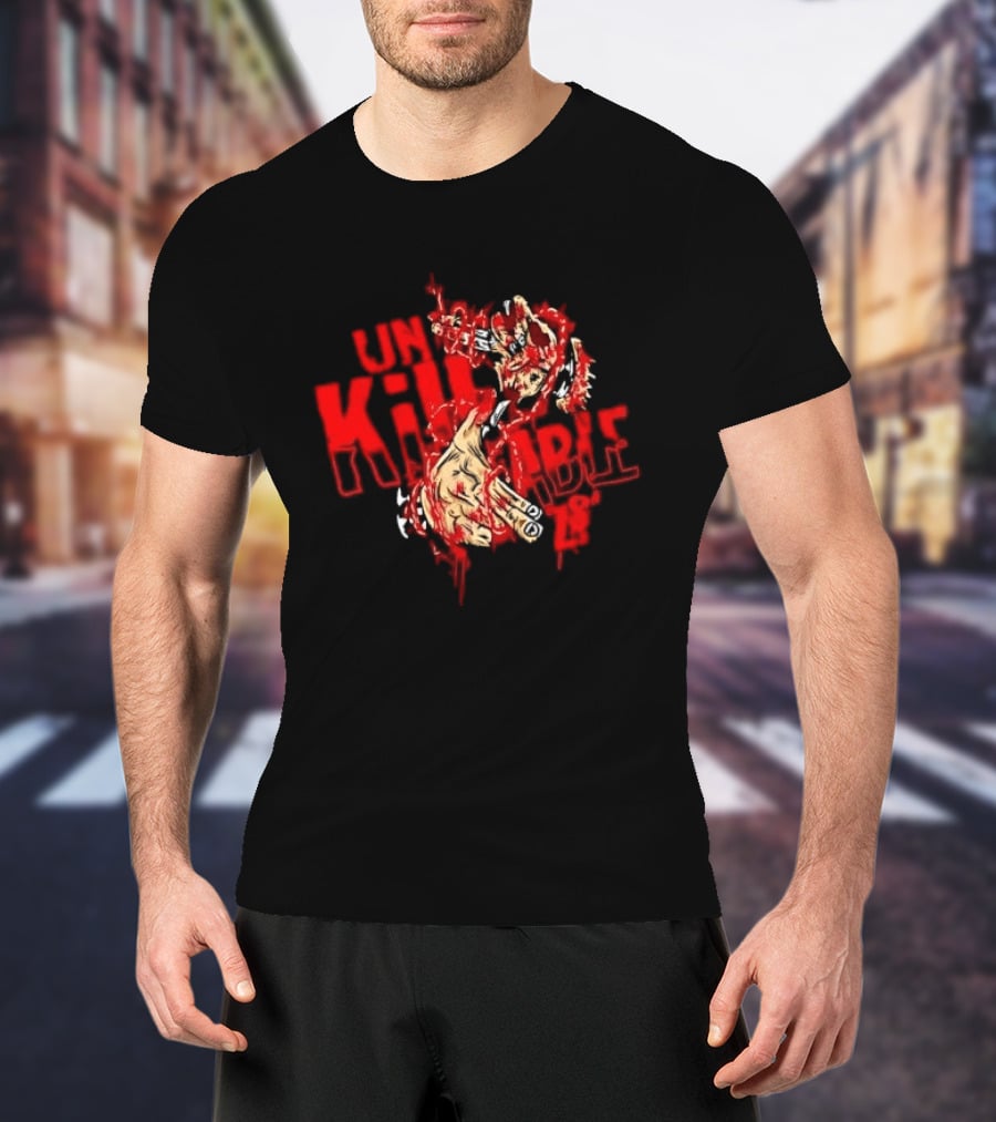 Unkillable Blood Hand Horror Design Men's Clothing T-Shirt