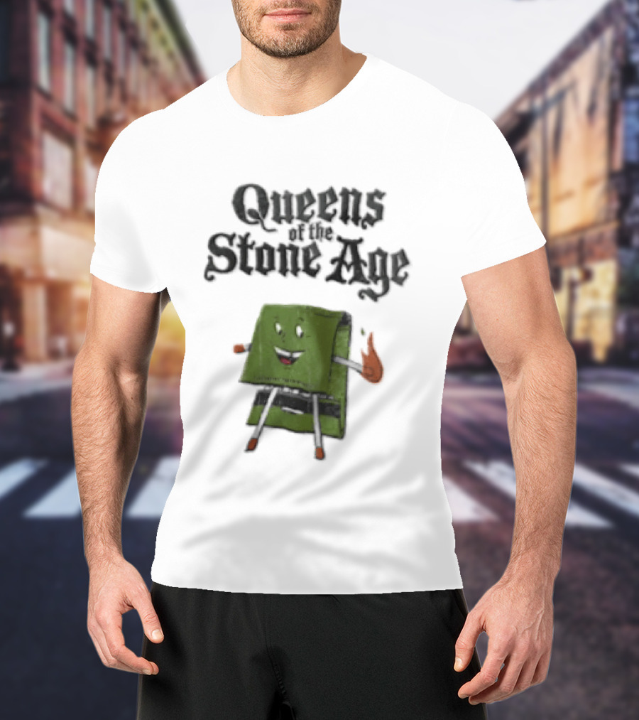 Queens Of The Stone Age Cartoon Matchbook Flame T-Shirt