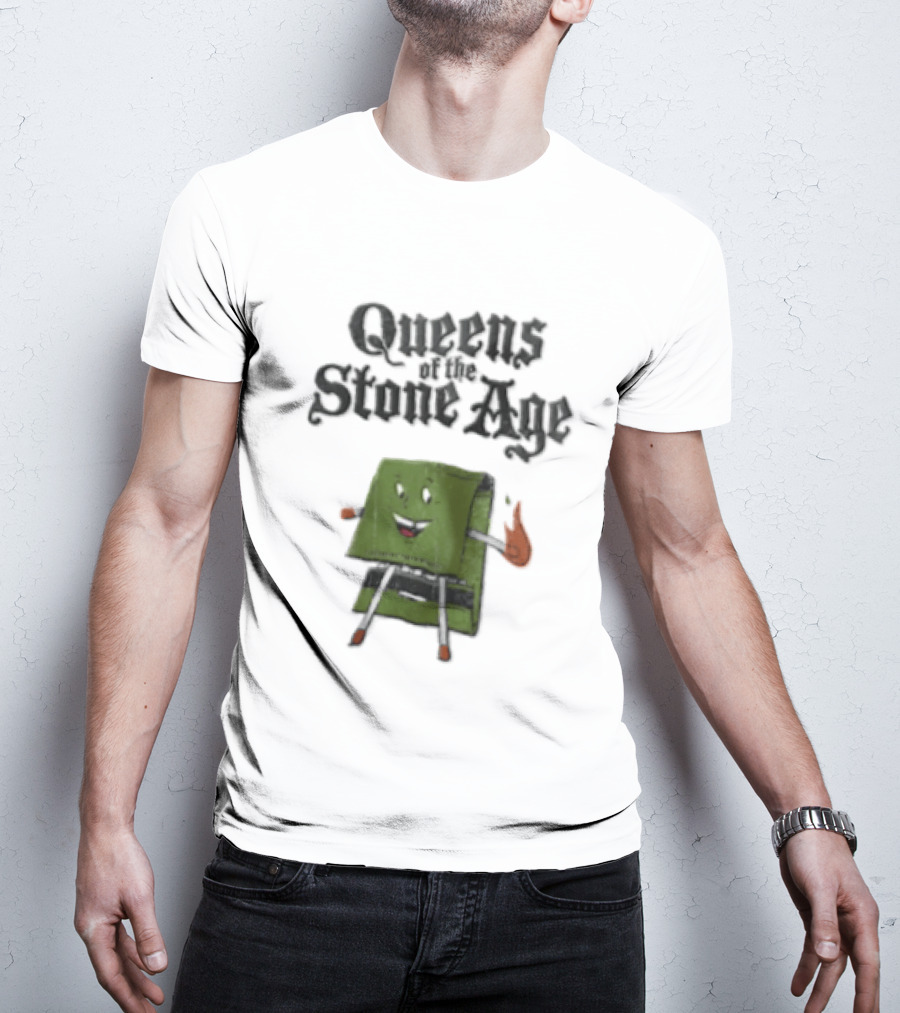 Queens Of The Stone Age Cartoon Matchbook Flame T-Shirt