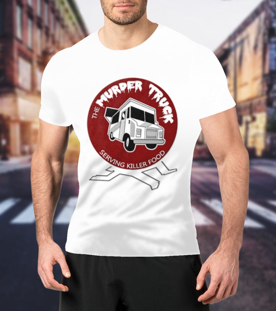 The Murder Truck Serving Killer Food Red Circle T-Shirt