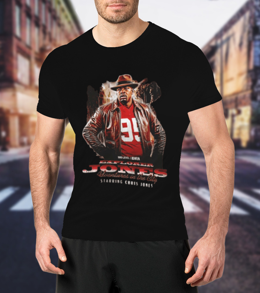 Explorer Jones Adventures In The City Starring Chris Jones 95 NFLPA 500 Level T-Shirt