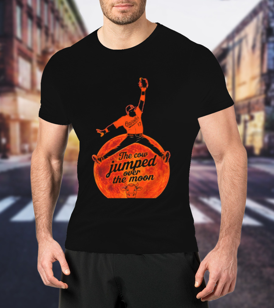Colton Cowser The Cow Jumped Over The Moon Baseball Catcher T-Shirt