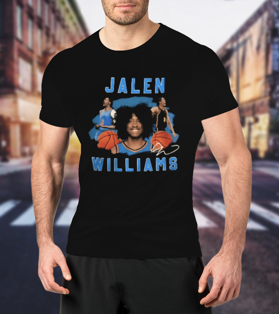 Jalen Williams Basketball Player Collage Bootleg T-Shirt